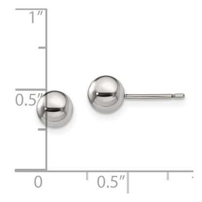 Chisel Titanium Polished 6mm Ball Post Earrings
