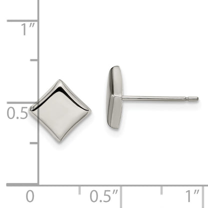 Chisel Titanium Polished 7mm Square Post Earrings