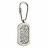 Chisel Titanium Polished Pebble Textured Key Ring