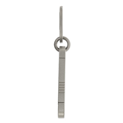 Chisel Titanium Brushed Squared Carabiner Key Ring