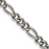 Chisel Titanium Polished 7mm 20 inch Figaro Chain
