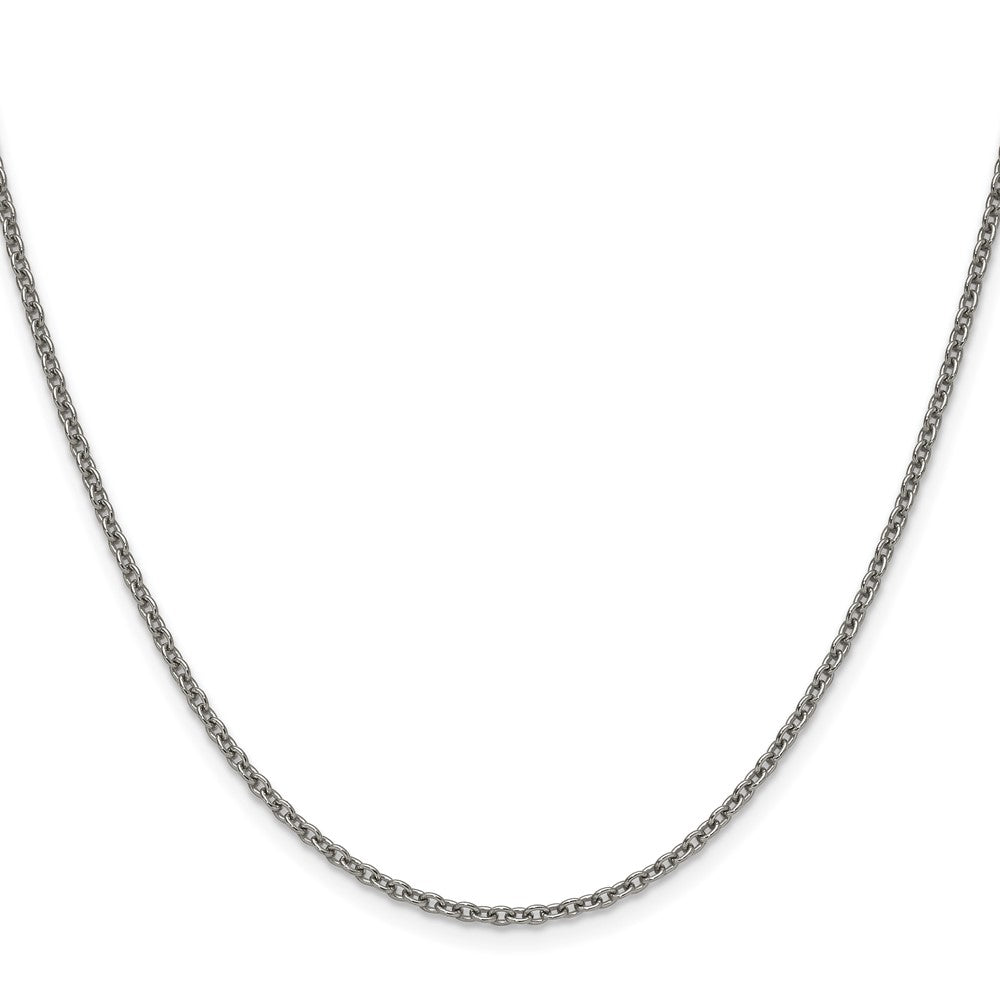 Chisel Titanium Polished 2.25mm 20 inch Cable Chain