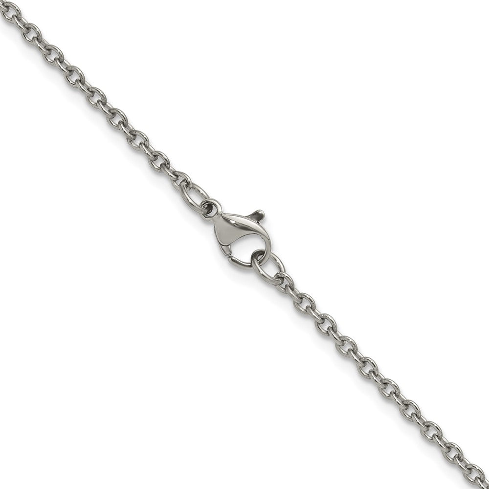 Chisel Titanium Polished 2.25mm 24 inch Cable Chain