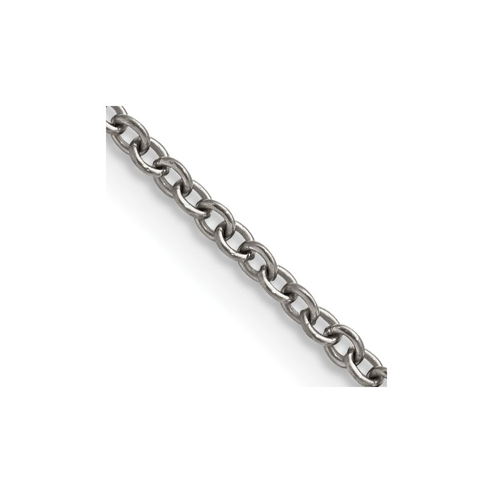 Chisel Titanium Polished 2.25mm 20 inch Cable Chain