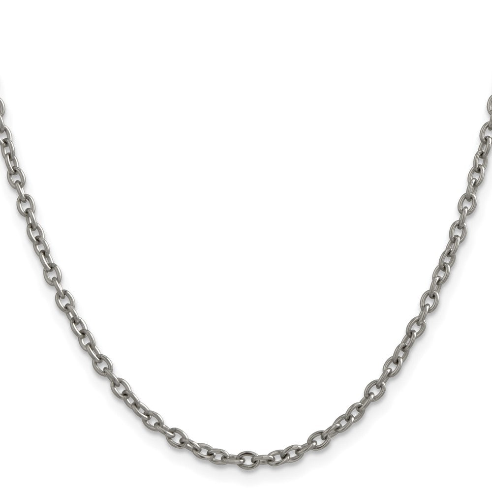 Chisel Titanium Polished 2.9mm 24 inch Cable Chain
