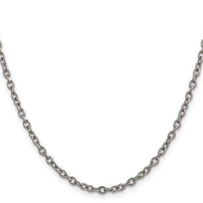 Chisel Titanium Polished 2.9mm 22 inch Cable Chain