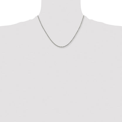 Chisel Titanium Polished 2.9mm 18 inch Cable Chain