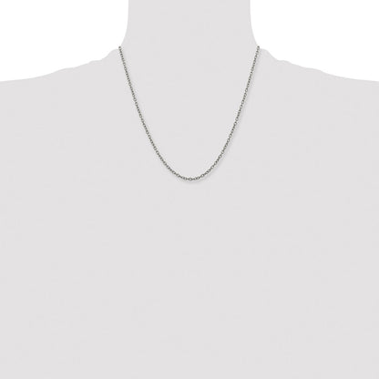 Chisel Titanium Polished 2.9mm 20 inch Cable Chain