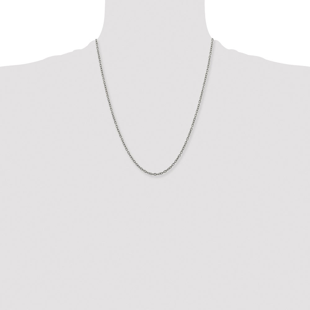 Chisel Titanium Polished 2.9mm 22 inch Cable Chain