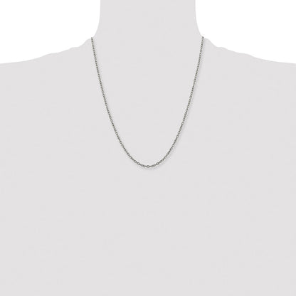 Chisel Titanium Polished 2.9mm 22 inch Cable Chain
