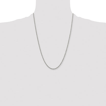 Chisel Titanium Polished 2.9mm 24 inch Cable Chain