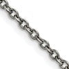 Chisel Titanium Polished 2.9mm 20 inch Cable Chain