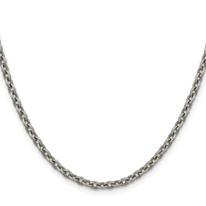 Chisel Titanium Polished 3.5mm 20 inch Cable Chain