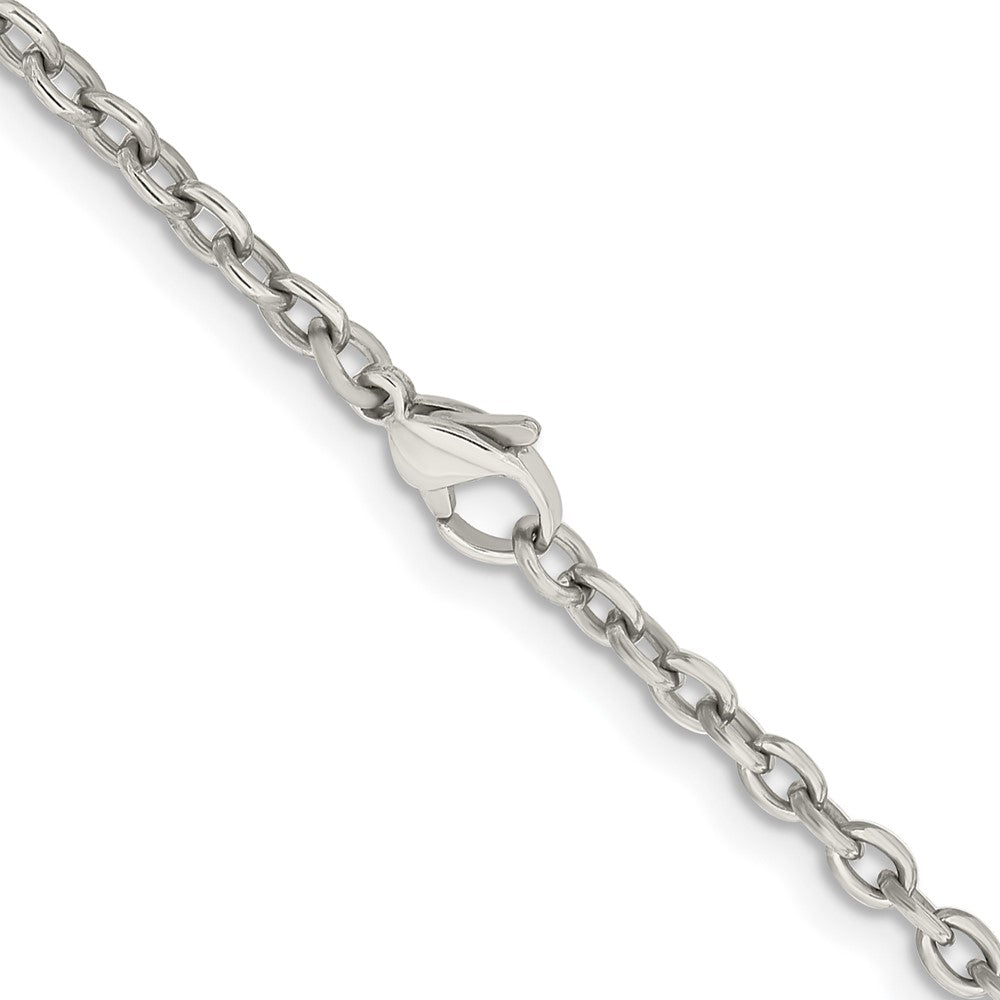 Chisel Titanium Polished 3.5mm 24 inch Cable Chain
