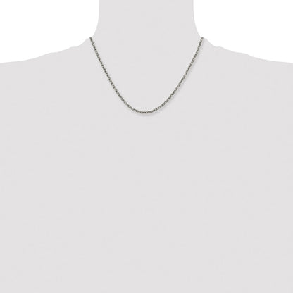 Chisel Titanium Polished 3.5mm 18 inch Cable Chain