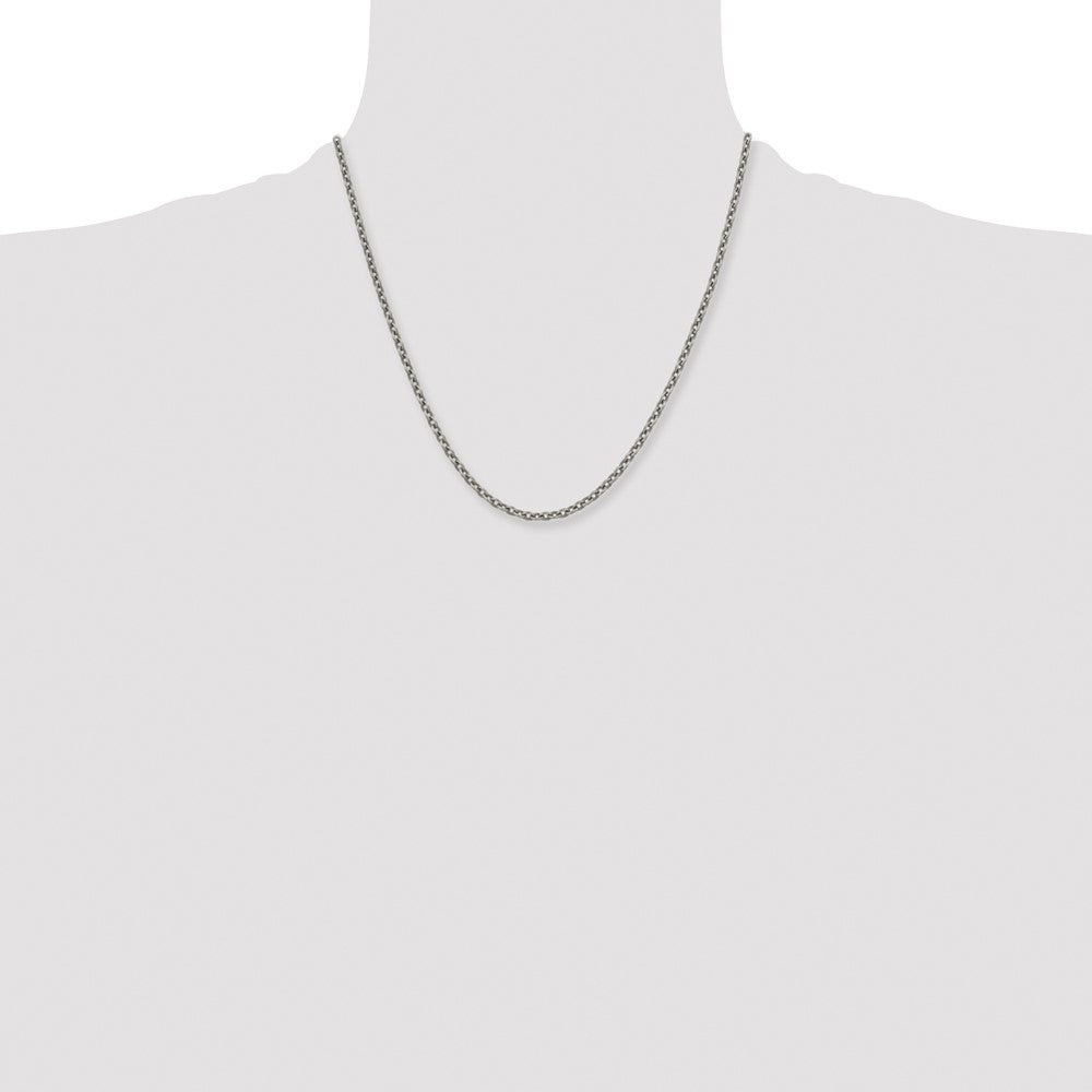Chisel Titanium Polished 3.5mm 20 inch Cable Chain
