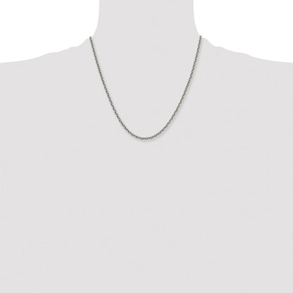 Chisel Titanium Polished 3.5mm 20 inch Cable Chain