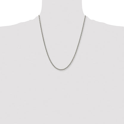 Chisel Titanium Polished 3.5mm 22 inch Cable Chain