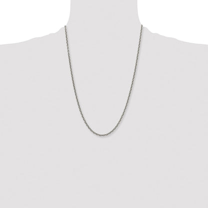 Chisel Titanium Polished 3.5mm 24 inch Cable Chain