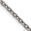 Chisel Titanium Polished 3.5mm 20 inch Cable Chain
