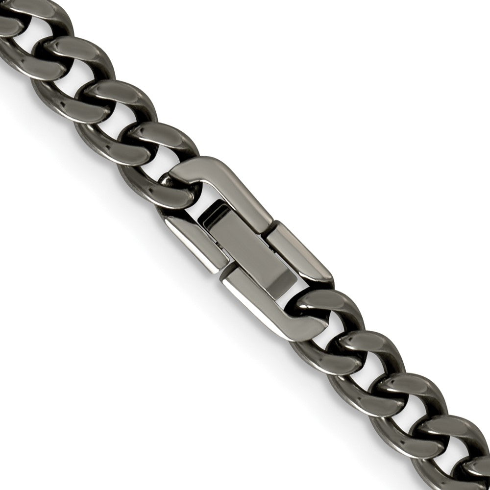 Chisel Titanium Polished 7.5mm 24 inch Curb Chain