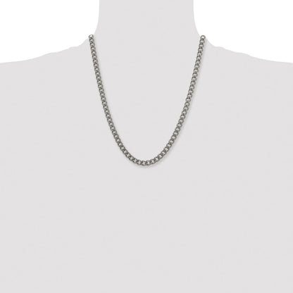 Chisel Titanium Polished 7.5mm 22 inch Curb Chain