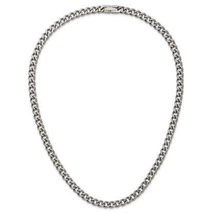 Chisel Titanium Polished 7.5mm 22 inch Curb Chain