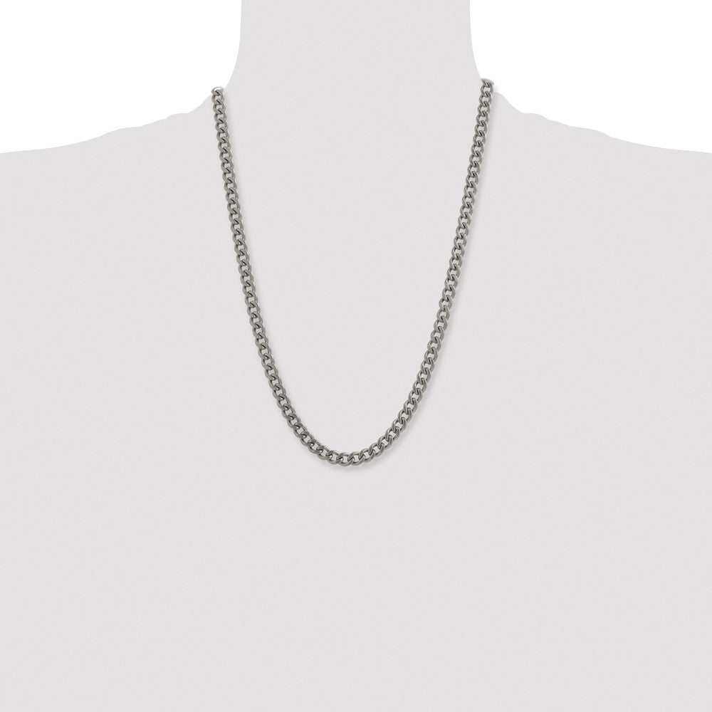 Chisel Titanium Polished 7.5mm 24 inch Curb Chain