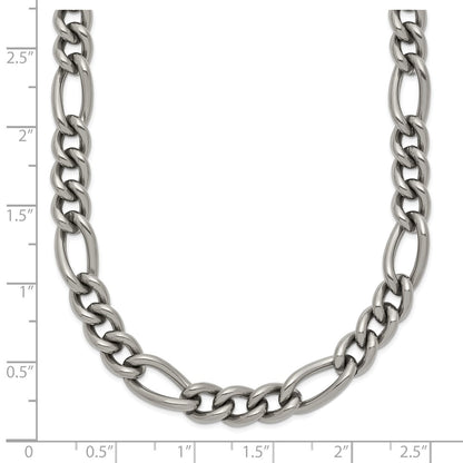 Chisel Titanium Polished 7mm 23.75 inch Figaro Chain