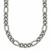 Chisel Titanium Polished 7mm 19.75 inch Figaro Chain