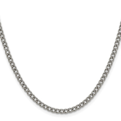 Chisel Titanium Polished 3.5mm 18 inch Curb Chain