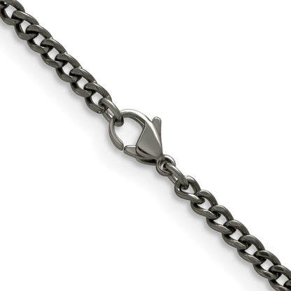 Chisel Titanium Polished 3.5mm 20 inch Curb Chain