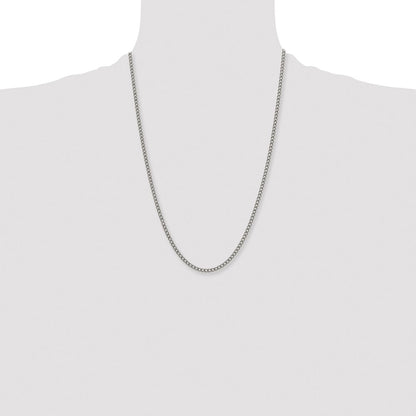 Chisel Titanium Polished 3.5mm 24 inch Curb Chain