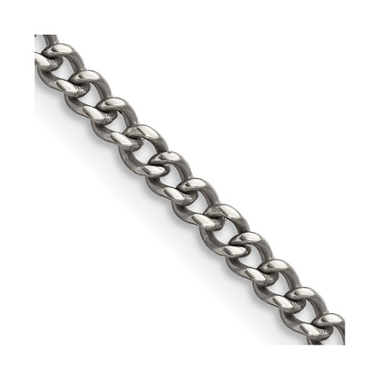 Chisel Titanium Polished 3.5mm 24 inch Curb Chain