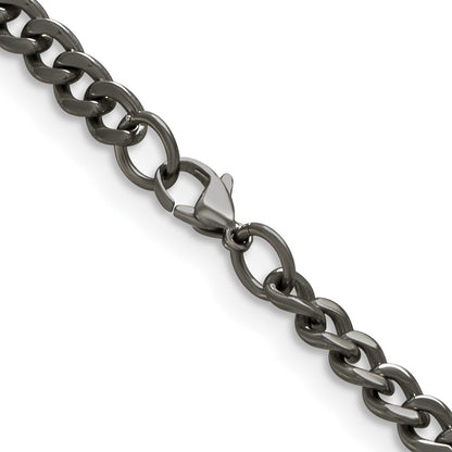 Chisel Titanium Polished 5.5mm 24 inch Curb Chain