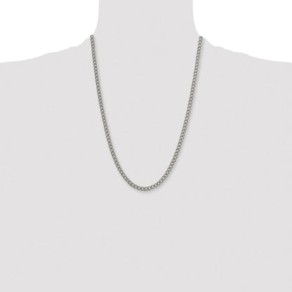 Chisel Titanium Polished 5.5mm 24 inch Curb Chain