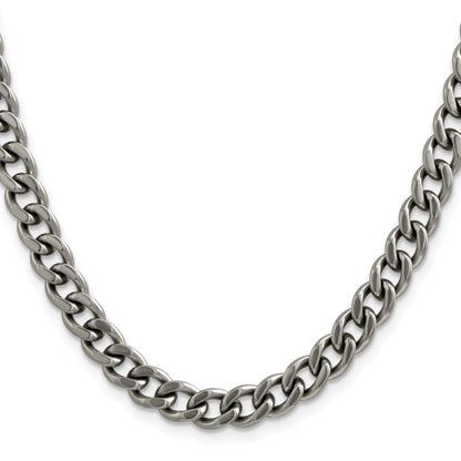 Chisel Titanium Polished 7.5mm 20 inch Curb Chain