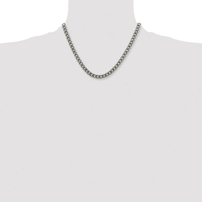 Chisel Titanium Polished 7.5mm 18 inch Curb Chain