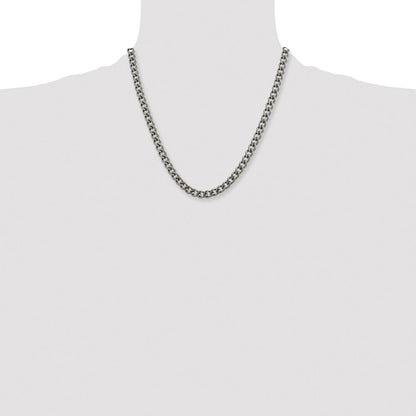 Chisel Titanium Polished 7.5mm 20 inch Curb Chain