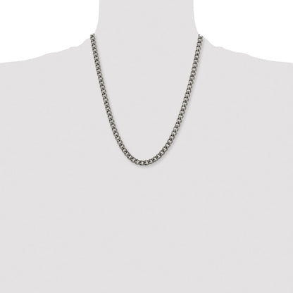 Chisel Titanium Polished 7.5mm 22 inch Curb Chain