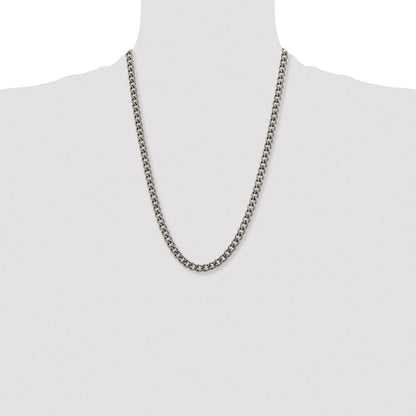 Chisel Titanium Polished 7.5mm 24 inch Curb Chain