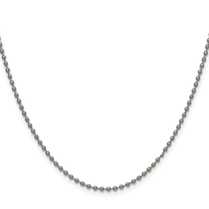 Chisel Titanium Polished 2.00mm 20 inch Ball Chain