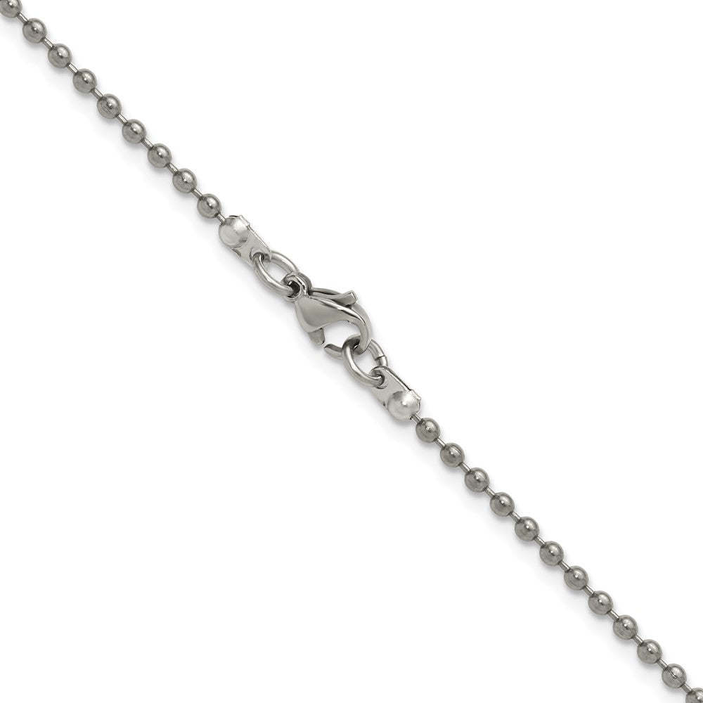 Chisel Titanium Polished 2.00mm 20 inch Ball Chain