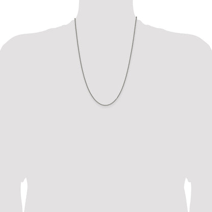 Chisel Titanium Polished 2.00mm 24 inch Ball Chain