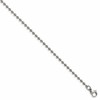 Chisel Titanium Polished 2.00mm 18 inch Ball Chain