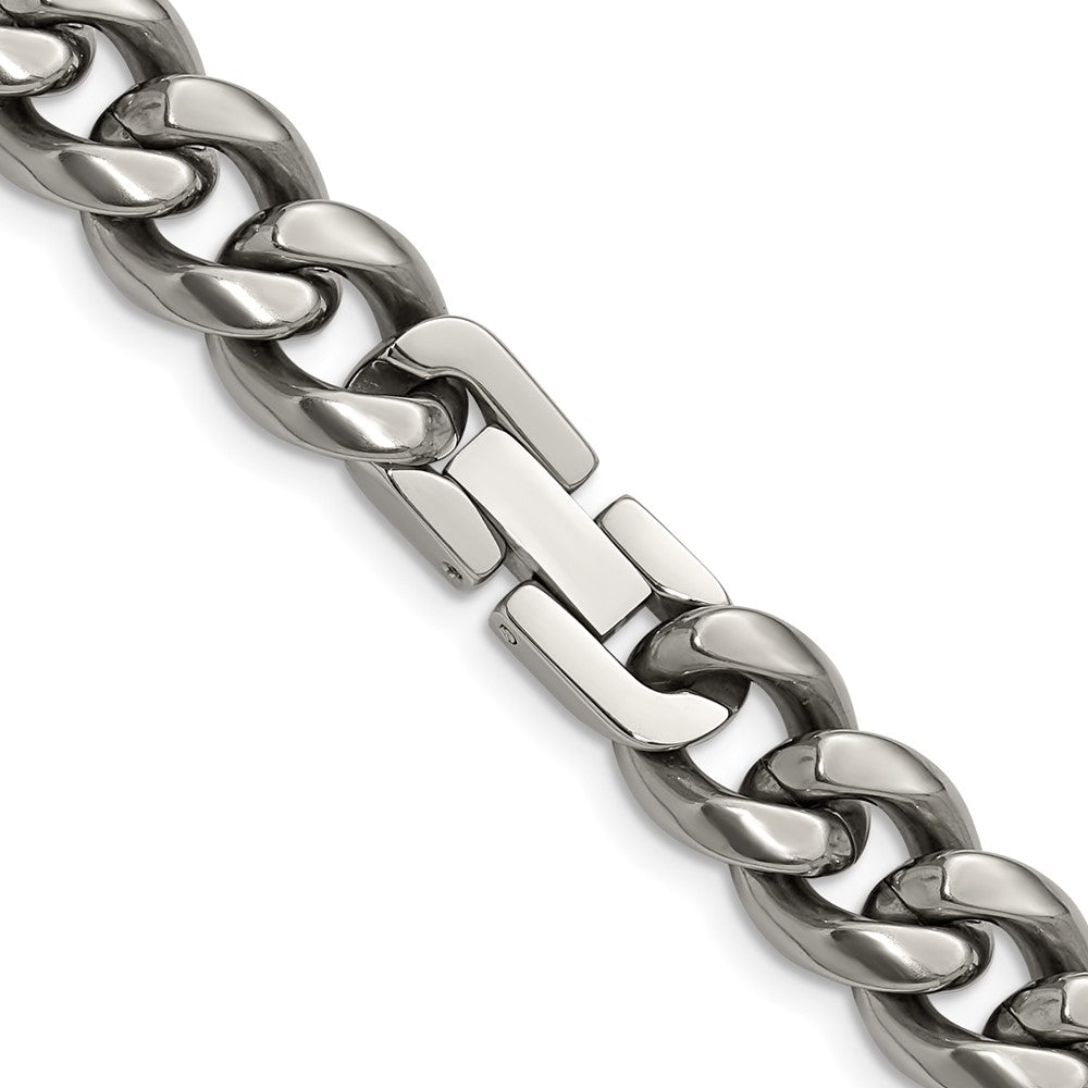 Titanium Polished 10.00mm Curb 24in Necklace