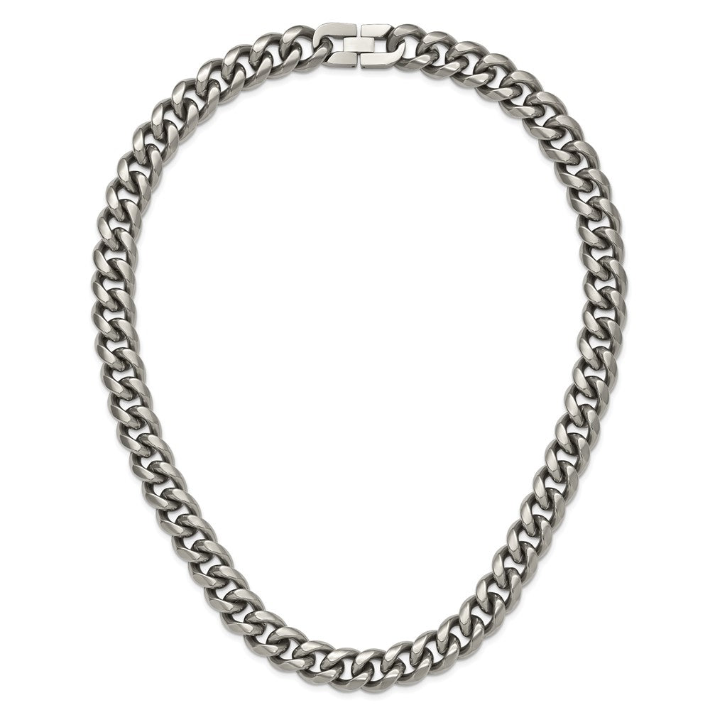 Titanium Polished 14.50mm Curb 22in Necklace