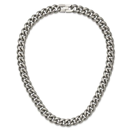 Titanium Polished 14.50mm Curb 22in Necklace
