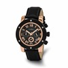 Mens Chisel Rose IP-plated Black Dial Chronograph Watch