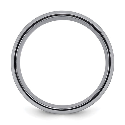 Chisel Tantalum Brushed and Polished 8mm Beveled Edge Band